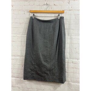 Coco Beland For Roth Le Cover Wool Skirt Womens Size 6 Gray Career Minimalist
